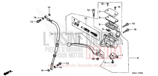 FR. BRAKE MASTER CYLINDER NSR125R1 de 2001